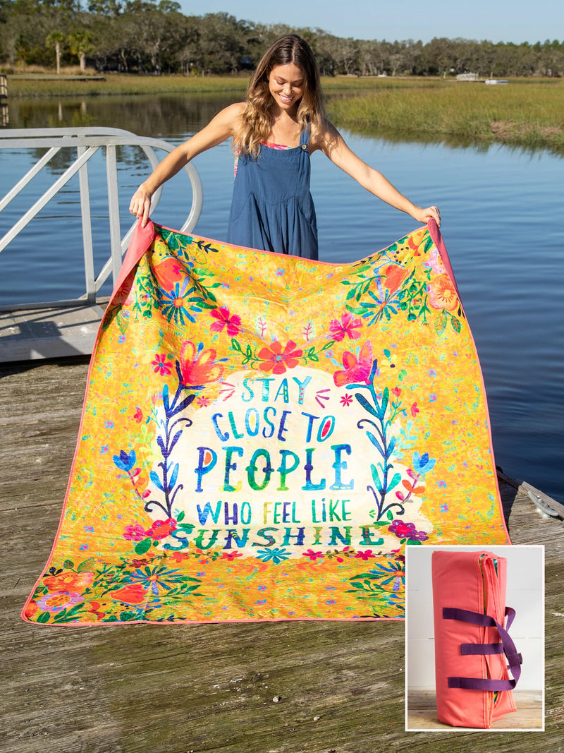 "Stay Close" XL Water Resistant Picnic Blanket