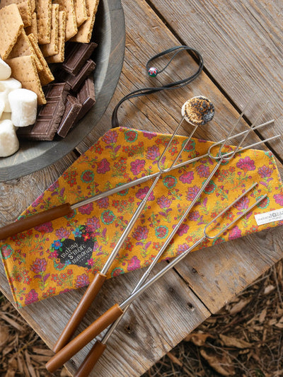 "Making S'more Memories" Campfire Extendable Roasting Sticks, Set of 4