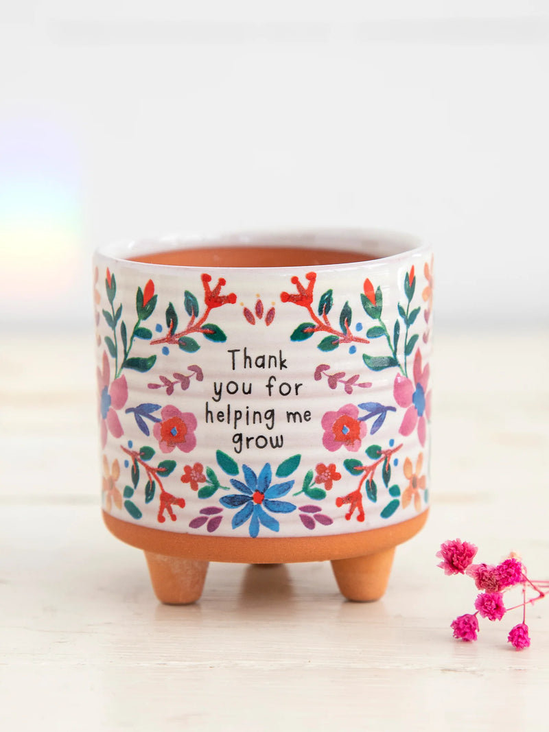 "Thank You for Helping Me Grow" Mini Artisan Planter