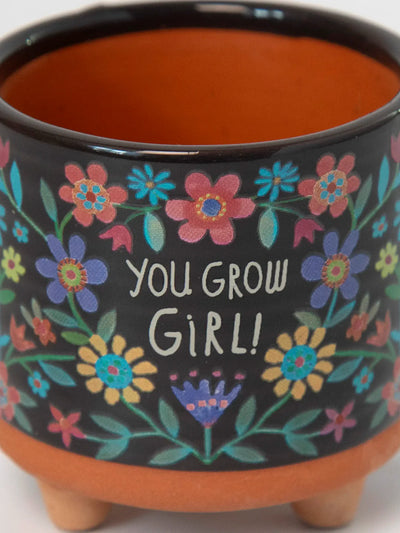 "You Grow Girl" Mini Artisan Planter
