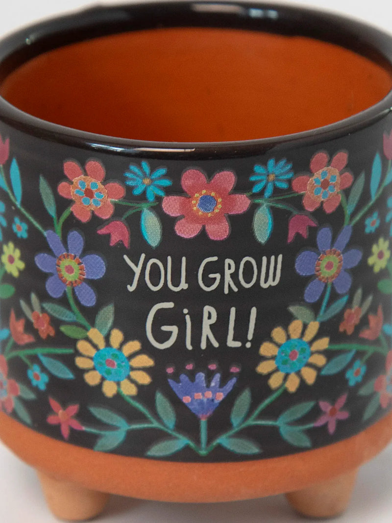 "You Grow Girl" Mini Artisan Planter