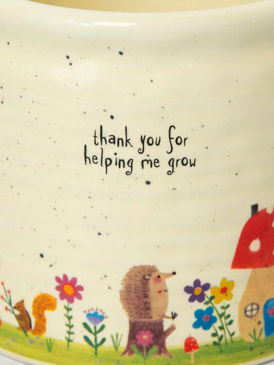 "Thank You for Helping Me Grow" Crock Planter