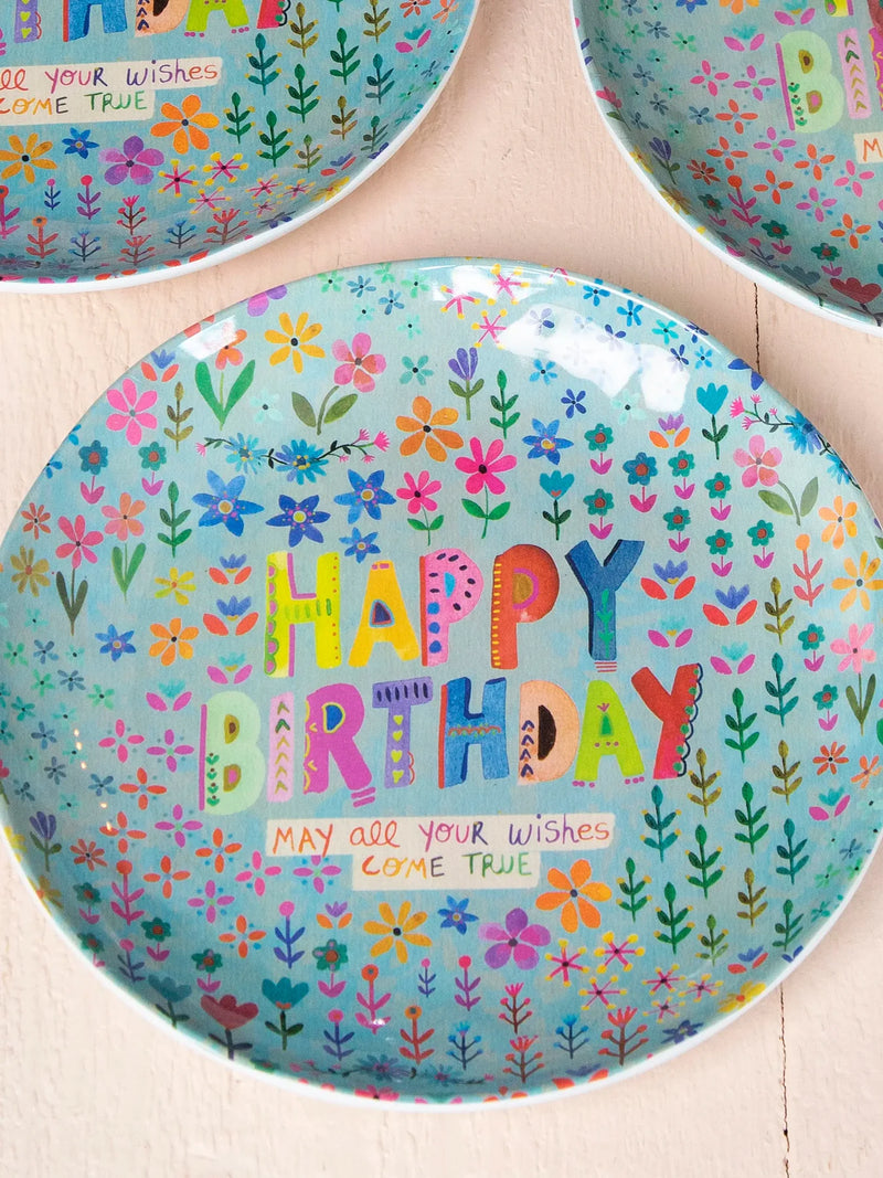 Melamine "Happy Birthday" Party Plate