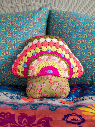 Crochet Mushroom Pillow
