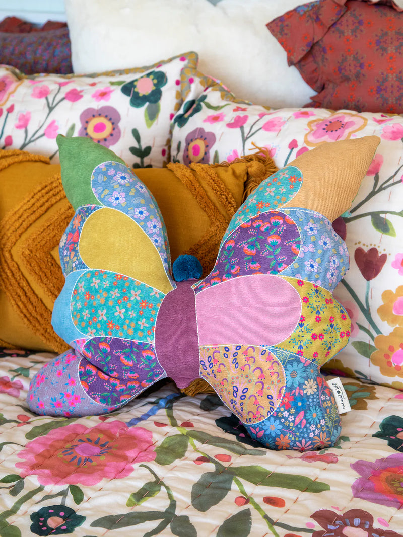 Butterfly Patchwork Pillow