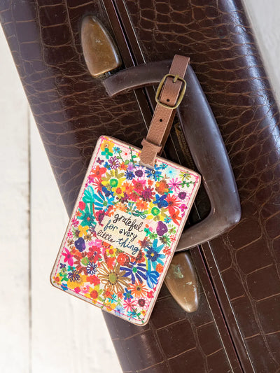 "Grateful for Every Little Thing" Happy Luggage Tag