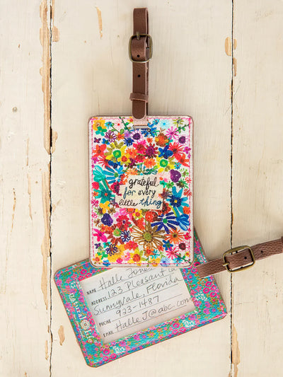 "Grateful for Every Little Thing" Happy Luggage Tag
