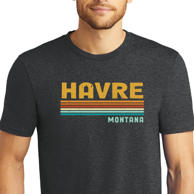 "Havre, Montana" Unisex T-shirt - Black Frost