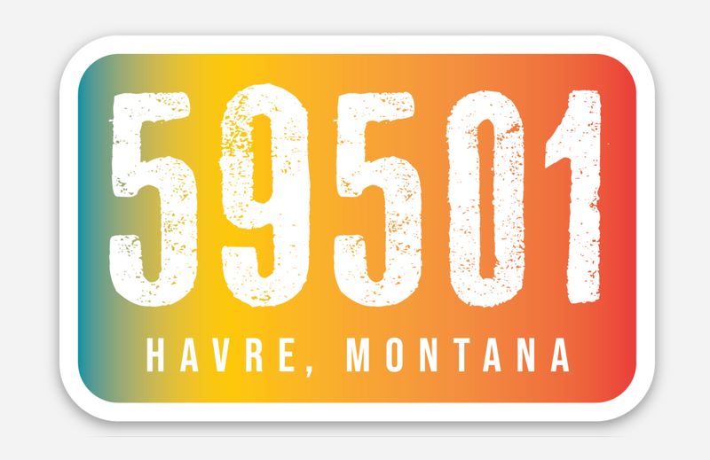 Havre, Montana Zip Code Sticker - Multi