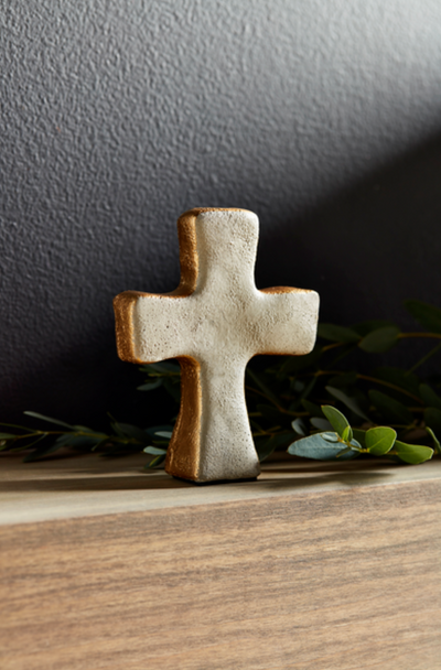 Gold Concrete Cross