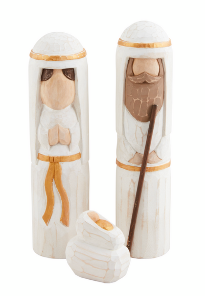 Pine Wood Nativity Set