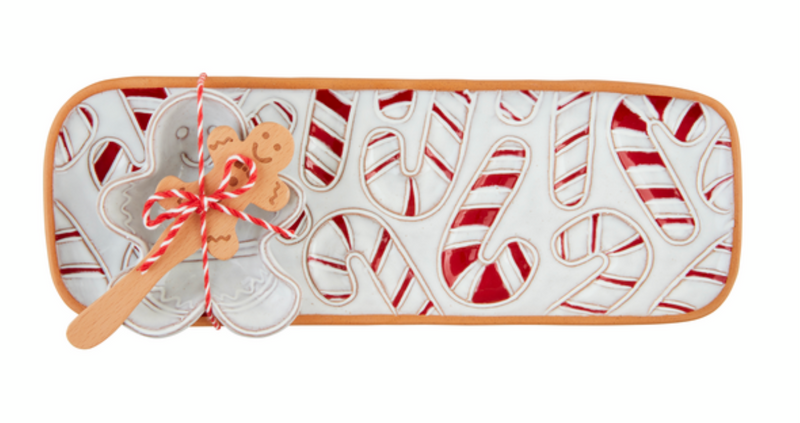 Gingerbread Tray & Dip Set