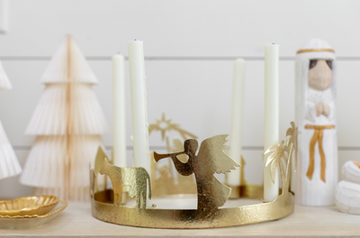 Gold Advent Metal Wreath