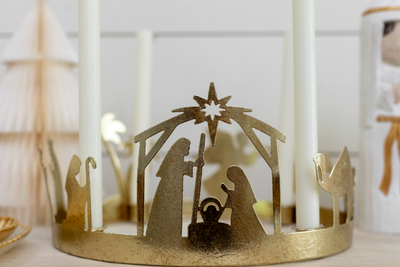 Gold Advent Metal Wreath