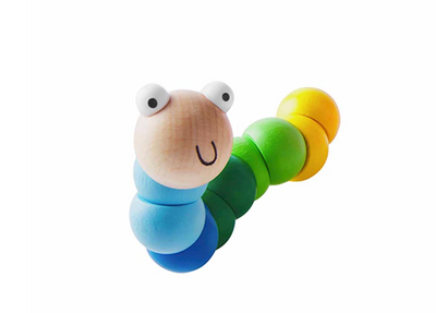 Wooden Wiggly Worm Toy