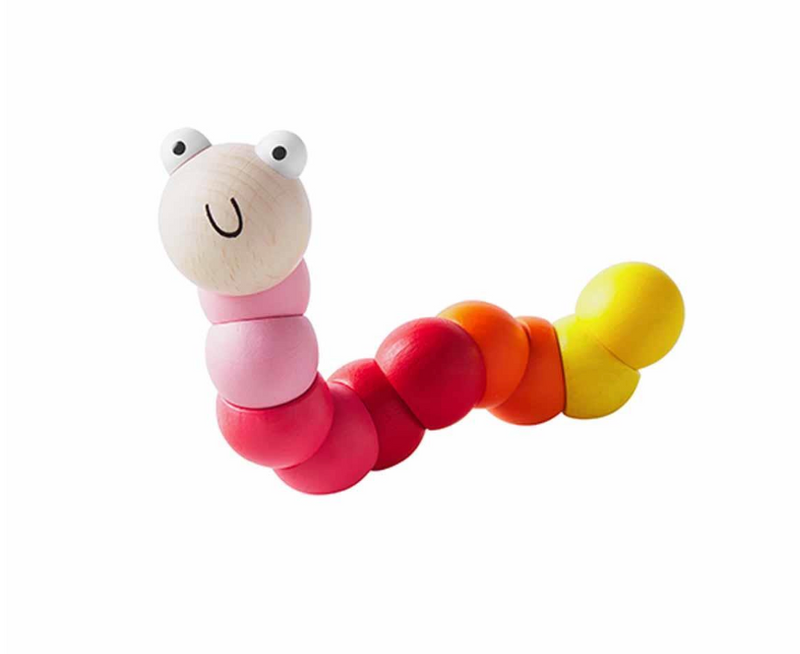 Wooden Wiggly Worm Toy