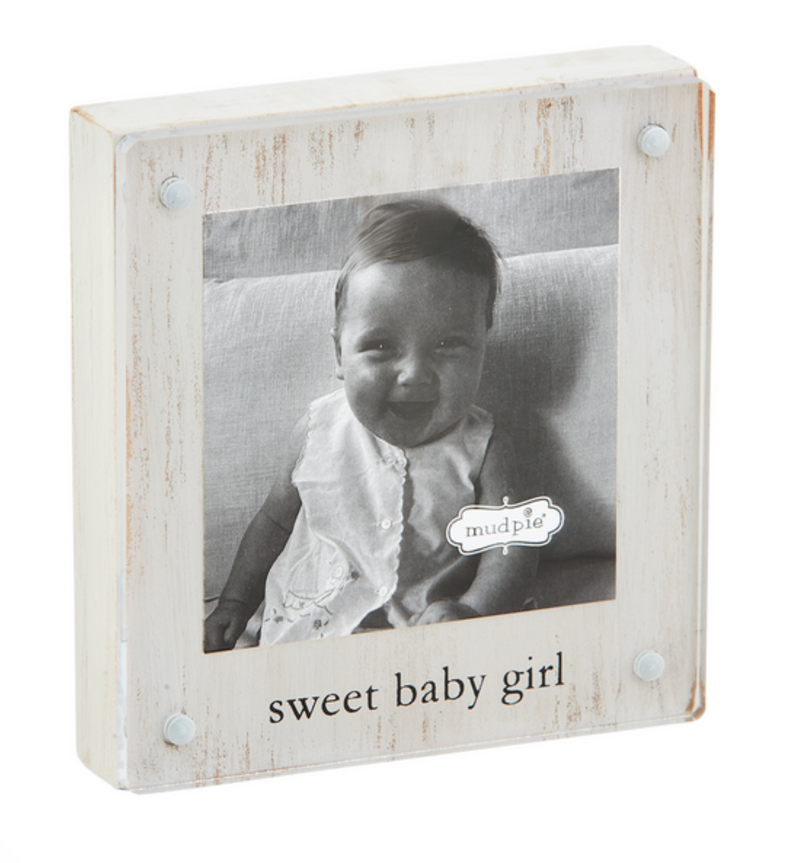 "Sweet Baby Girl" Small Block Photo Frame