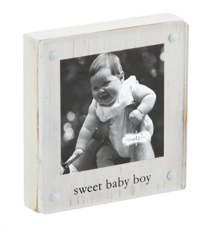 "Sweet Baby Boy" Small Block Photo Frame