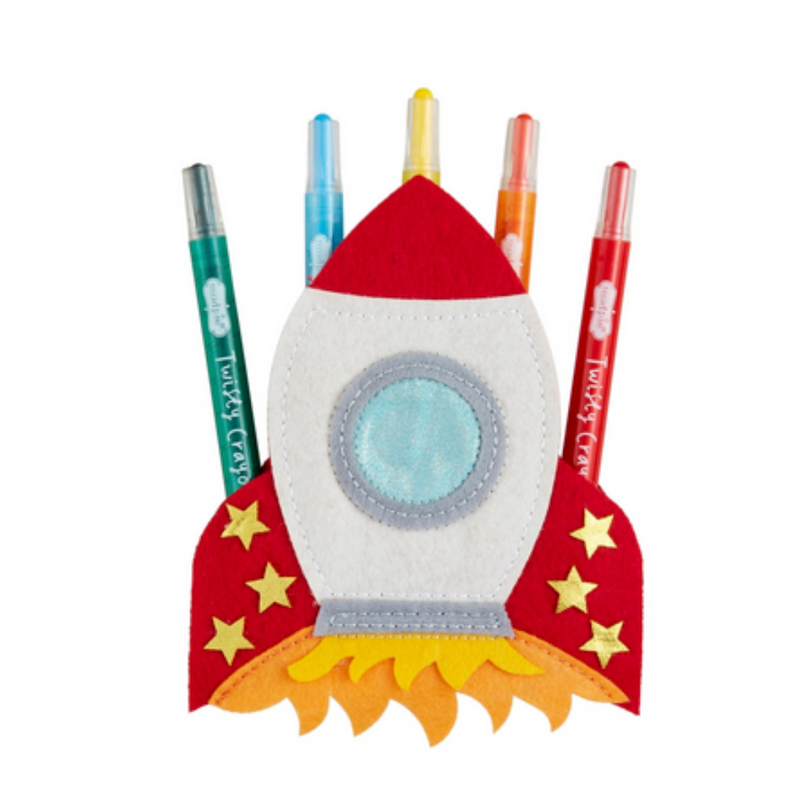 Rocket Ship Crayon Holder