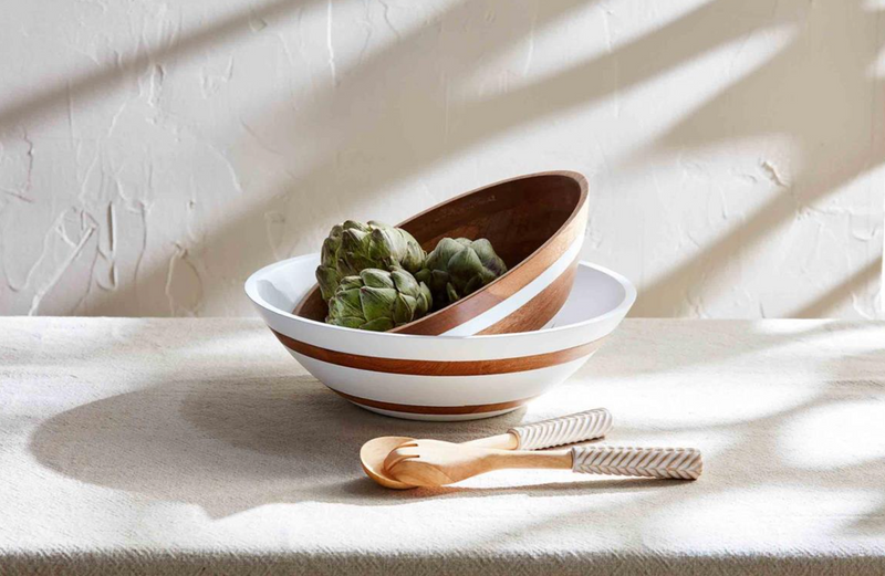 Ceramic Wood Utensil Set