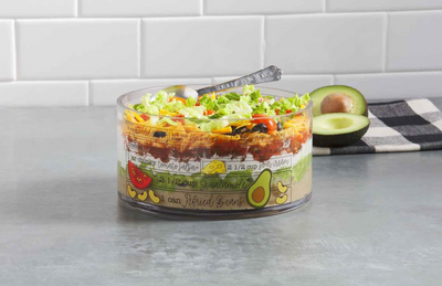 "Seven Layers of Heaven" 7 Layer Dip Recipe Bowl Set