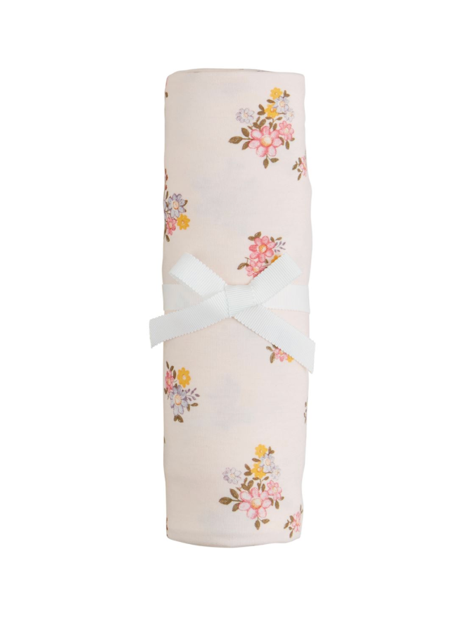 Pink Floral Soft Knit Stretchy Swaddle