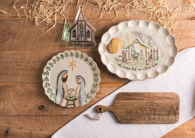 Round Nativity Platter