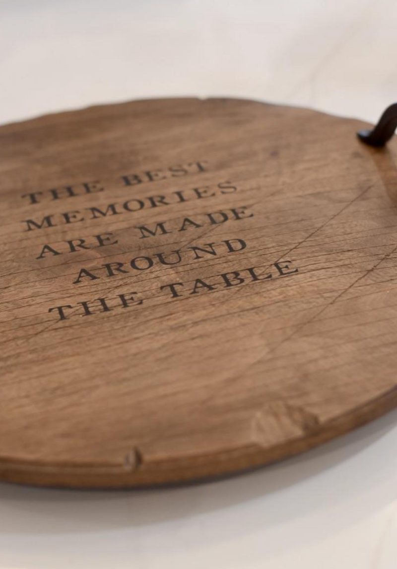 "The Best Memories Are Made Around The Table" Lazy Susan