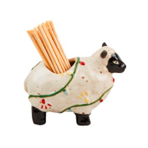 Christmas Farm Animal Toothpick Caddy Set