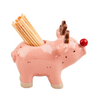 Christmas Farm Animal Toothpick Caddy Set