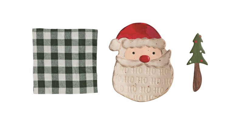 Santa Plate and Towel Set