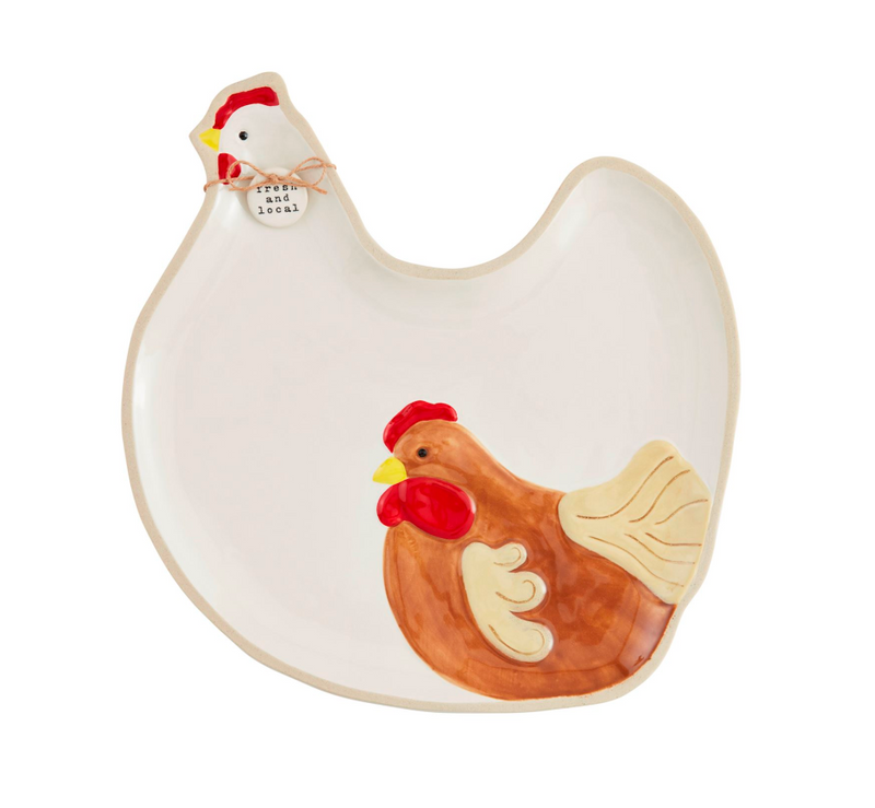 Stoneware Chicken Platter