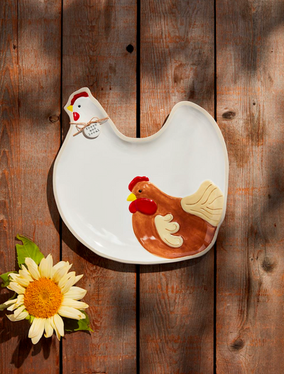 Stoneware Chicken Platter