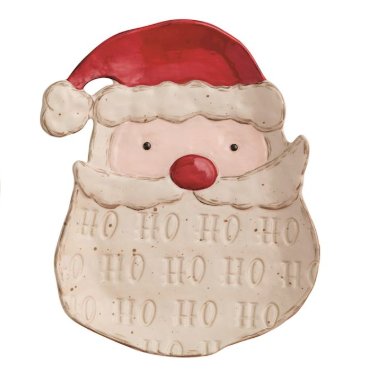 Stoneware Santa Platter