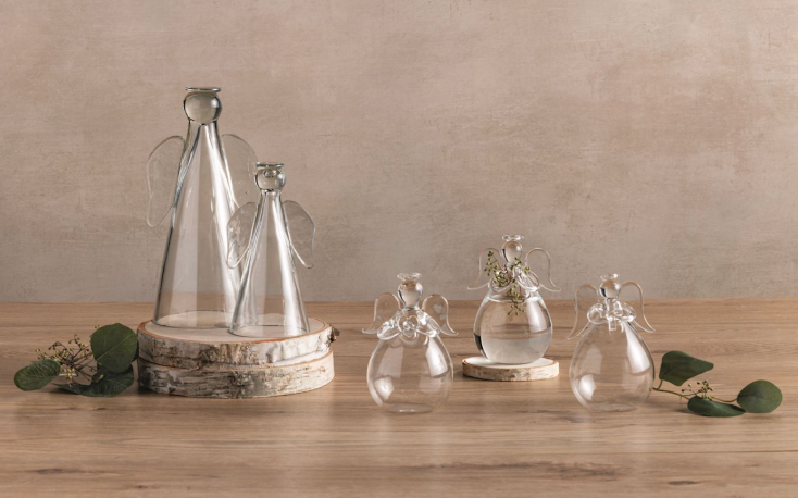 Glass Angel Bud Vase