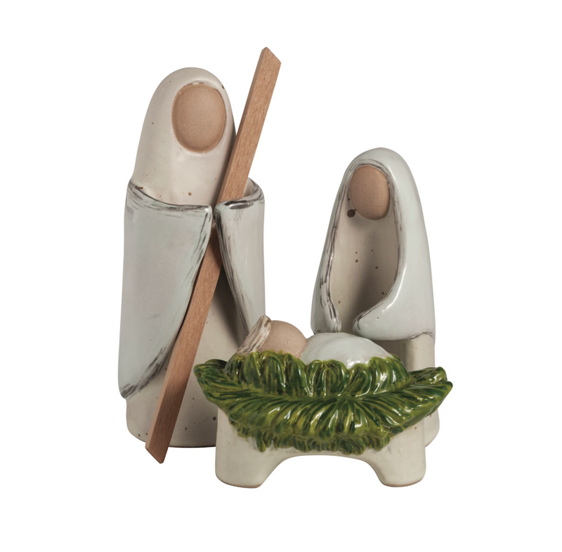 Farm Christmas Ceramic Nativity Set