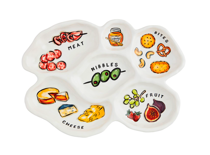 Sectioned Charcuterie Platter