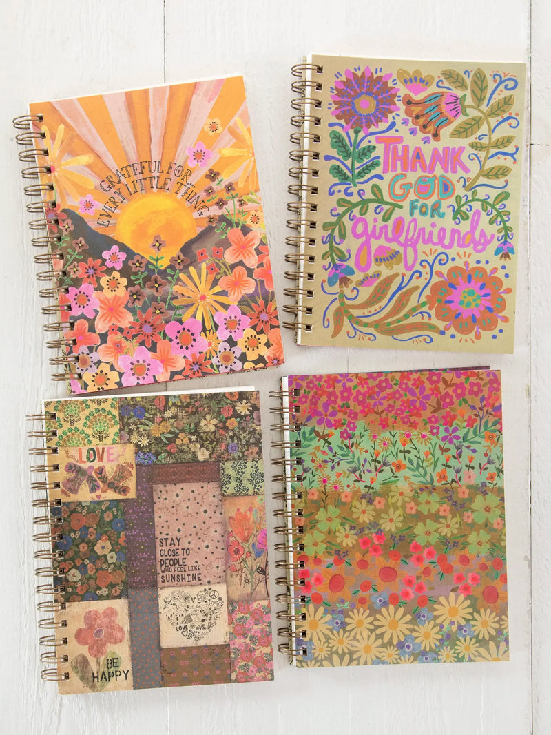 Wildflower Border Spiral Notebook