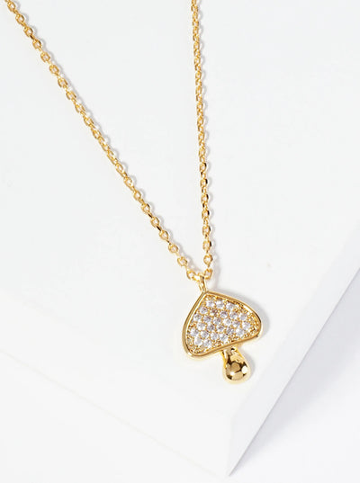 "Tiny Umbrella" Mushroom Necklace