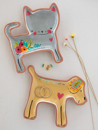 "Purr-fect Friend" Terracotta Cat Trinket Dish