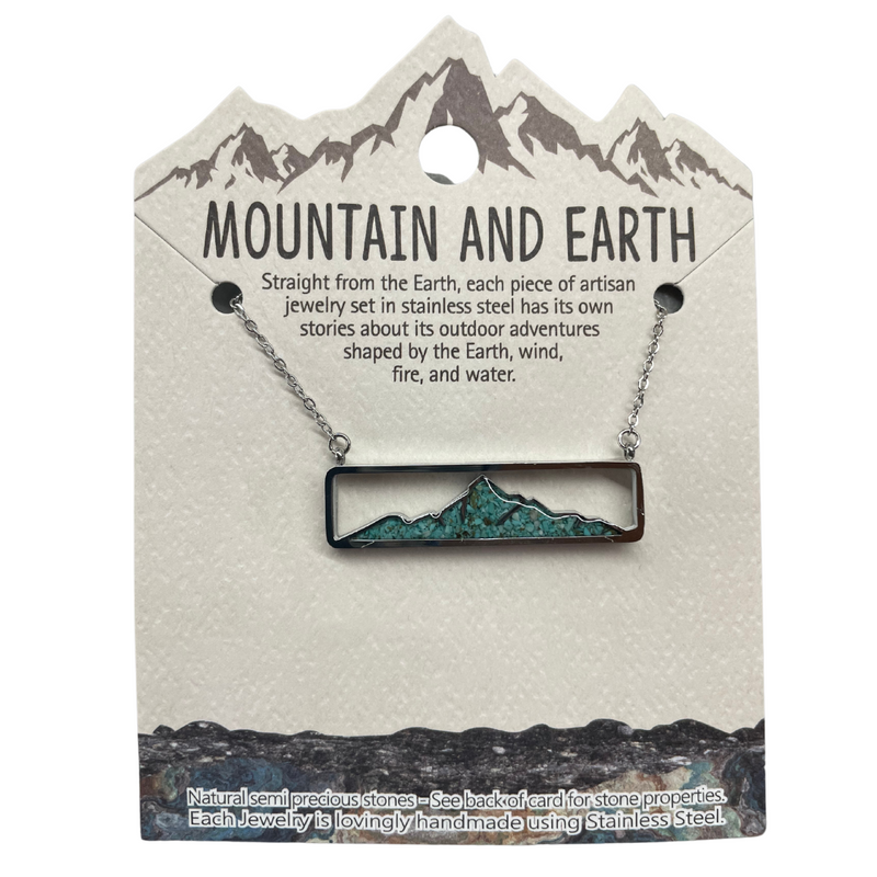 "Mountain & Earth" Necklace - Bar Pendant