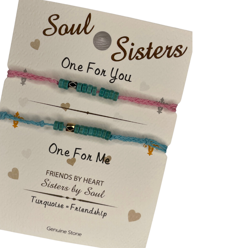 "Soul Sisters" Bracelets - Pink/Blue