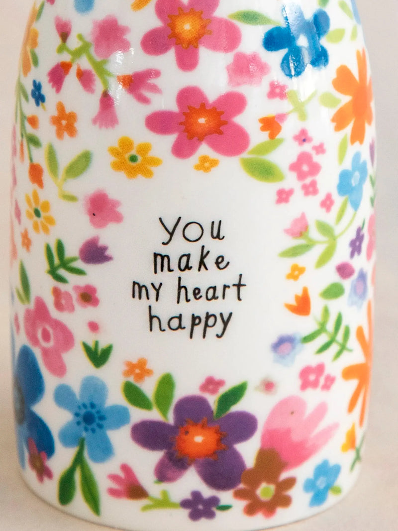 "You Make My Heart Happy" Vase