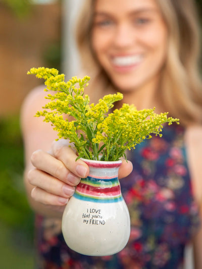 "I Love That You're My Friend" Mini Bud Vase