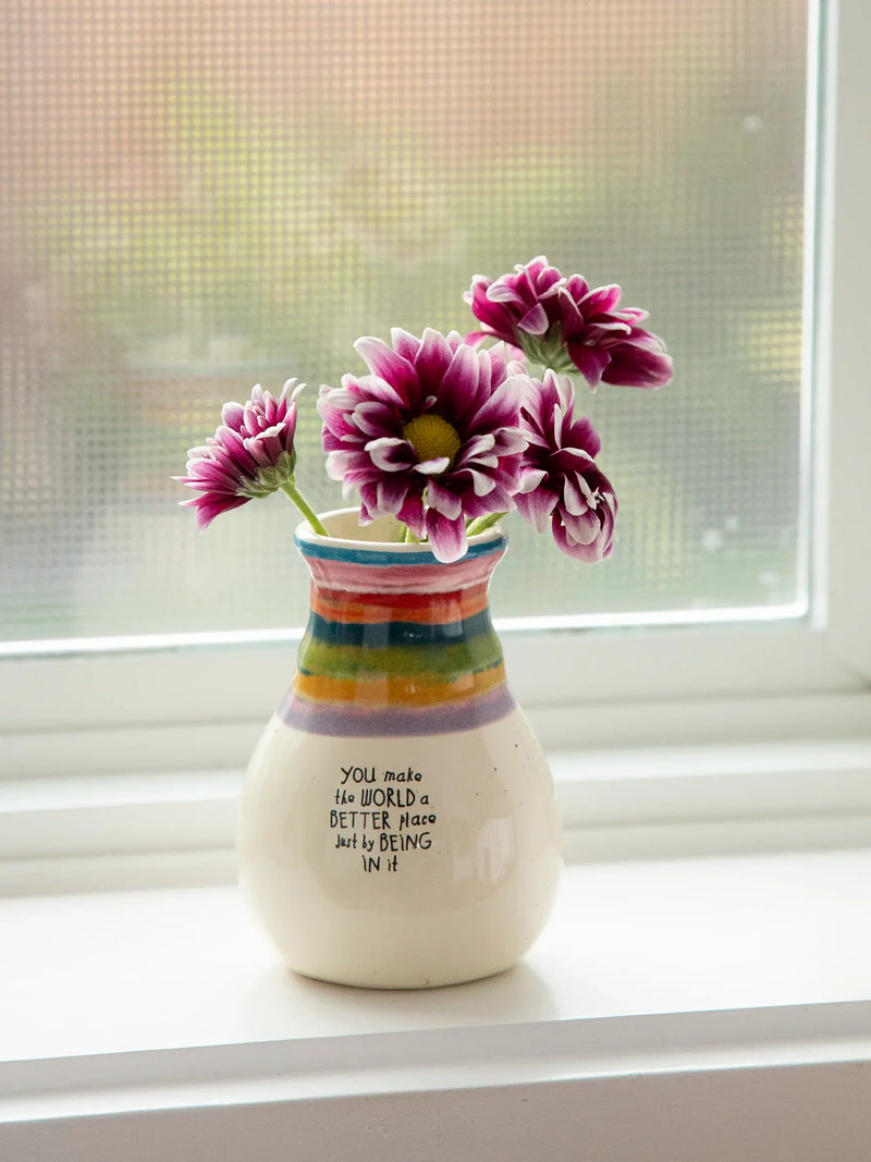 "You Make The World a Better Place" Mini Bud Vase