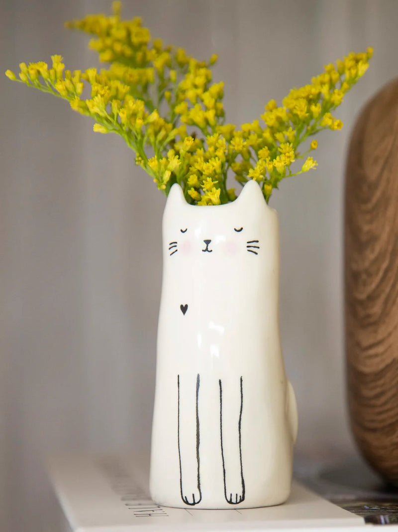 Cutest Little Bud Vase - Cat