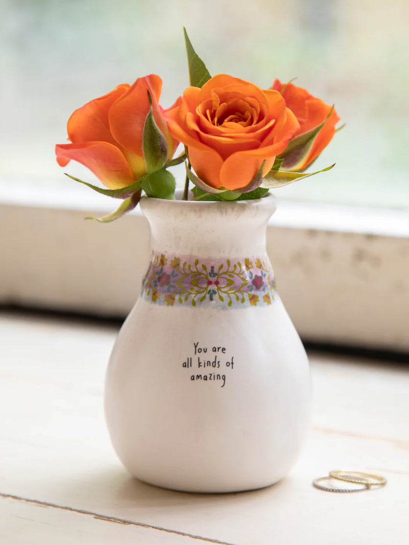 "You Are All Kinds Of Amazing" Mini Ceramic Bud Vase