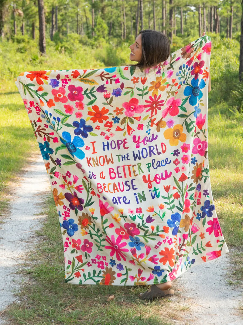 "World Better Place" Cozy Blanket