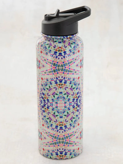 Dark Cream Tie Dye XL Stainless Steel Water Bottle