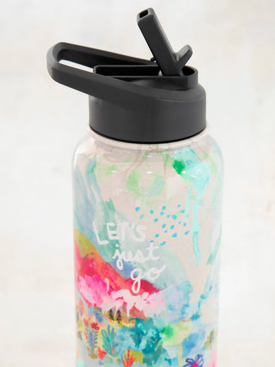 "Let's Just Go" XL Stainless Steel Water Bottle